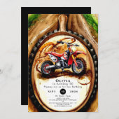 カラフルマジカルバイクバースデー 招待状 (正面/裏面)