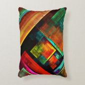 カラフルマスモダン抽象芸術アートパターン#04 アクセントクッション (正面(垂直))