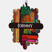 カラフルマスモダン抽象芸術アートパターン#04 オーナメントカード (左)