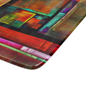 カラフルマスモダン抽象芸術アートパターン#04 カッティングボード (角)