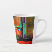 カラフルマスモダン抽象芸術アートパターン#04 カフェラテマグ (右)