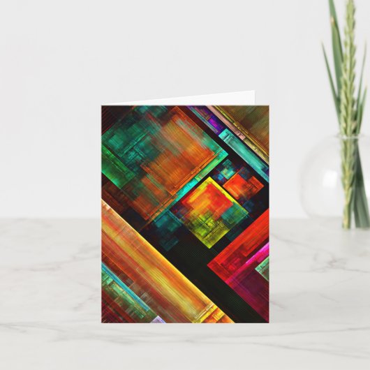 カラフルマスモダン抽象芸術アートパターン#04 カード (正面)