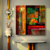 カラフルマスモダン抽象芸術アートパターン#04 キャンバスプリント