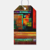 カラフルマスモダン抽象芸術アートパターン#04 ギフトタグ (正面)