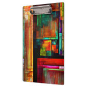 カラフルマスモダン抽象芸術アートパターン#04 クリップボード (左)