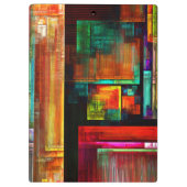 カラフルマスモダン抽象芸術アートパターン#04 クリップボード (裏面)