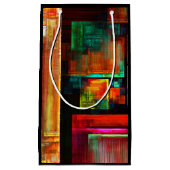 カラフルマスモダン抽象芸術アートパターン#04 スモールペーパーバッグ (正面)