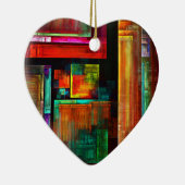 カラフルマスモダン抽象芸術アートパターン#04 セラミックオーナメント (右)