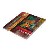 カラフルマスモダン抽象芸術アートパターン#04 タイル (側面)