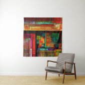 カラフルマスモダン抽象芸術アートパターン#04 タペストリー (インサイチュ(横))