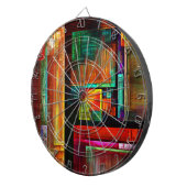 カラフルマスモダン抽象芸術アートパターン#04 ダーツボード (正面右)