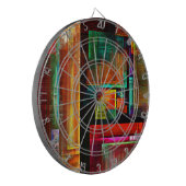 カラフルマスモダン抽象芸術アートパターン#04 ダーツボード (正面左)