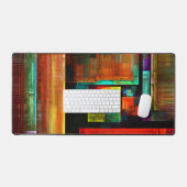カラフルマスモダン抽象芸術アートパターン#04 デスクマット (キーボード&マウス)