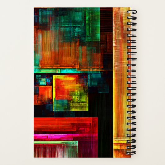 カラフルマスモダン抽象芸術アートパターン#04 ノートブック (裏面)