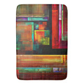 カラフルマスモダン抽象芸術アートパターン#04 バスマット (正面縦)