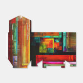 カラフルマスモダン抽象芸術アートパターン#04 フェイバーボックス (折り畳みなし)