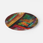 カラフルマスモダン抽象芸術アートパターン#04 ペーパープレート (アングル)