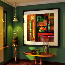 カラフルマスモダン抽象芸術アートパターン#04 ポスター