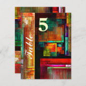 カラフルマスモダン抽象芸術アートパターン#04 ポストカード (正面/裏面)