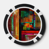 カラフルマスモダン抽象芸術アートパターン#04 ポーカーチップ (裏面)