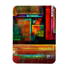 カラフルマスモダン抽象芸術アートパターン#04 マグネット