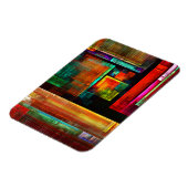 カラフルマスモダン抽象芸術アートパターン#04 マグネット (左側)