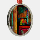 カラフルマスモダン抽象芸術アートパターン#04 メタルオーナメント (右)