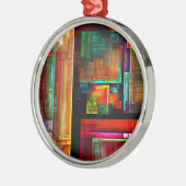 カラフルマスモダン抽象芸術アートパターン#04 メタルオーナメント (左)