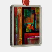 カラフルマスモダン抽象芸術アートパターン#04 メタルオーナメント (右)