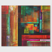 カラフルマスモダン抽象芸術アートパターン#04 ラッピングペーパー (フラット)