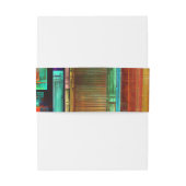 カラフルマスモダン抽象芸術アートパターン#04 招待状ベリーバンド (裏面例)