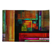 カラフルマスモダン抽象芸術アートパターン#04 枕カバー (裏面)