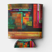 カラフルマスモダン抽象芸術アートパターン#04 缶クーラー (正面)