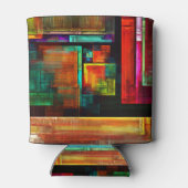 カラフルマスモダン抽象芸術アートパターン#04 缶クーラー (裏面)