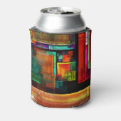 カラフルマスモダン抽象芸術アートパターン#04 缶クーラー (缶裏面)