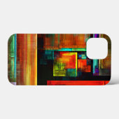 カラフルマスモダン抽象芸術アートパターン#04 Case-Mate iPhoneケース (裏面 (横))