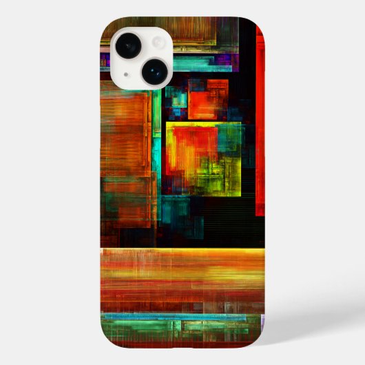 カラフルマスモダン抽象芸術アートパターン#04 Case-Mate iPhoneケース (裏面)