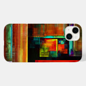 カラフルマスモダン抽象芸術アートパターン#04 Case-Mate iPhoneケース (裏面 (横))