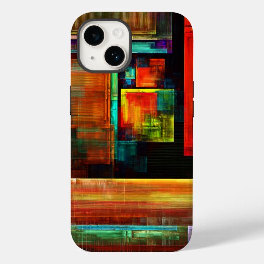 カラフルマスモダン抽象芸術アートパターン#04 Case-Mate iPhoneケース (裏面)