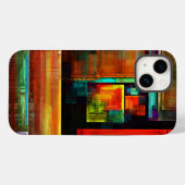 カラフルマスモダン抽象芸術アートパターン#04 Case-Mate iPhoneケース (裏面 (横))