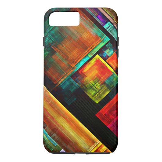 カラフルマスモダン抽象芸術アートパターン#04 Case-Mate iPhoneケース (裏面)