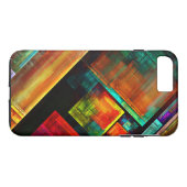 カラフルマスモダン抽象芸術アートパターン#04 Case-Mate iPhoneケース (裏面(横))
