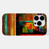 カラフルマスモダン抽象芸術アートパターン#04 Case-Mate iPhoneケース (裏面 (横))