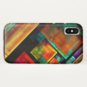 カラフルマスモダン抽象芸術アートパターン#04 Case-Mate iPhoneケース (裏面(横))