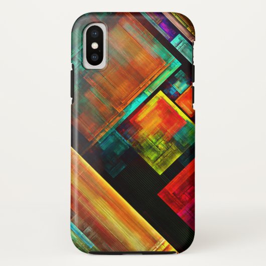 カラフルマスモダン抽象芸術アートパターン#04 Case-Mate iPhoneケース (裏面)