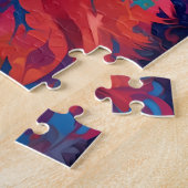 カラフルマルチーズドッグアート ジグソーパズル (側面)