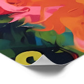 カラフルマルチーズドッグアート ポスター (角)