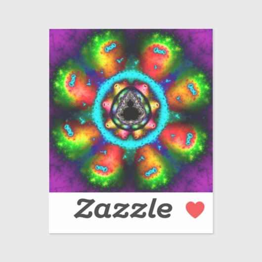 カラフルマンデルブロットフラクタル シール (シート)