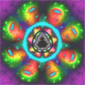 カラフルマンデルブロットフラクタル シール (正面)