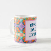 カラフルミカン最高のパパ コーヒーマグカップ (正面左)